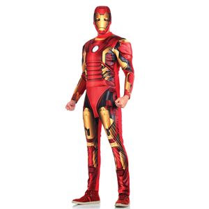 Foto de homem com fantasia para adulto Homem de Ferro com macacão