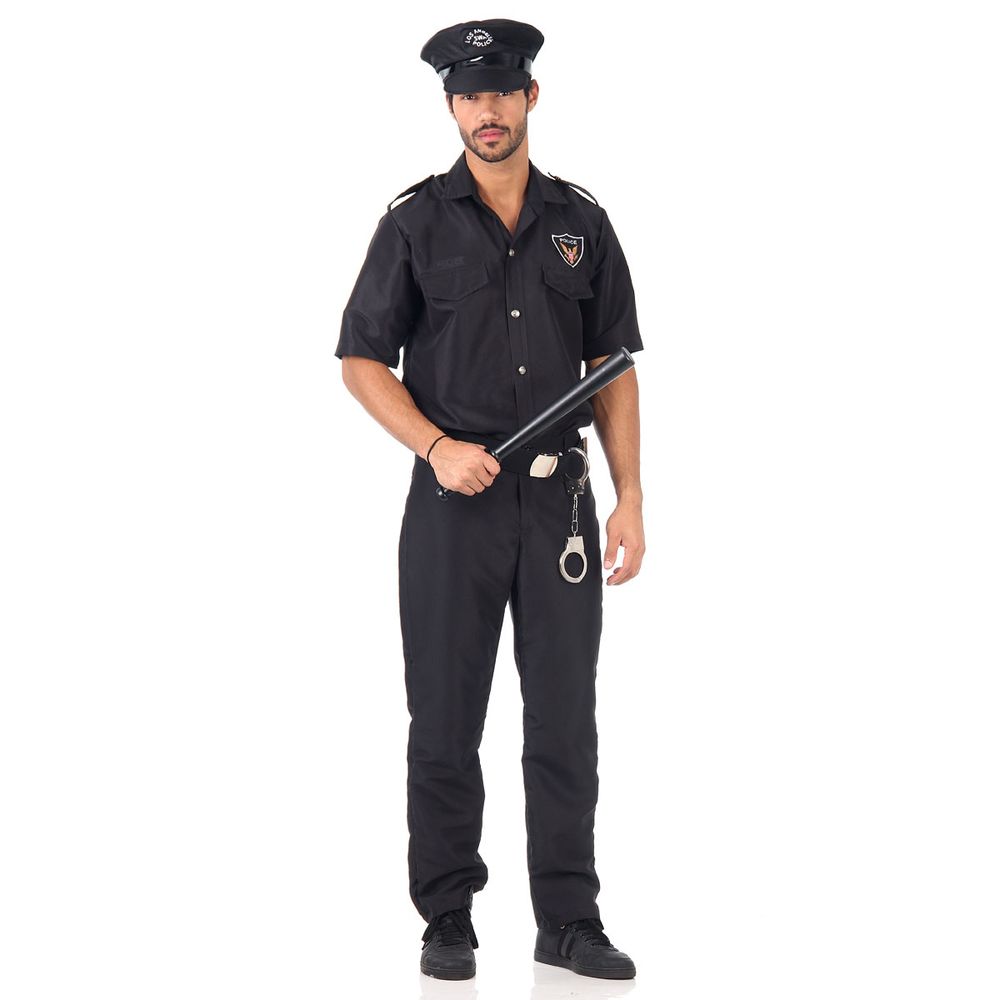 Fantasia Masculina Policial nos Oficial Patrulha Polícia Vestido extravagante de Halloween para adultos 