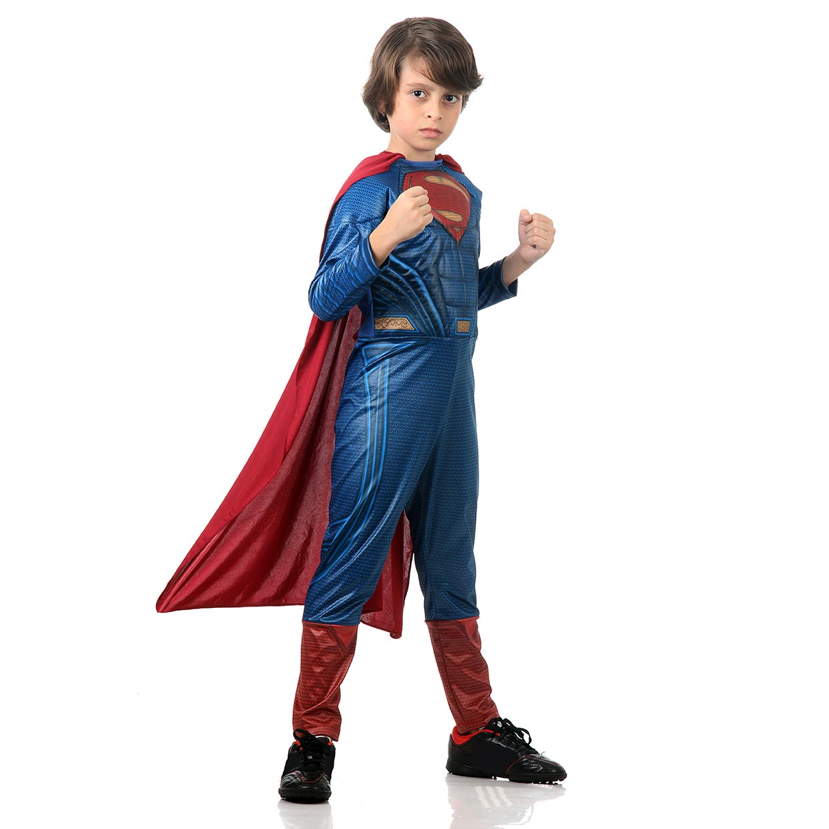Encontraproduto.com.br - Fantasia Super Homem Infantil Luxo - Liga da Justiça